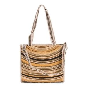 America & Beyond Beaded Tote Handbag